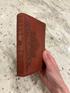 ESV Holy Bible Leather soft cover, small 6 inches